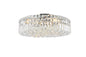 Maxime 6 light Chrome Flush Mount Clear Royal Cut Crystal