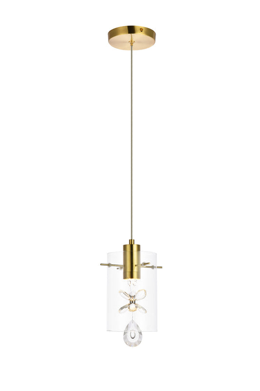 Hana 1 light Gold Pendant