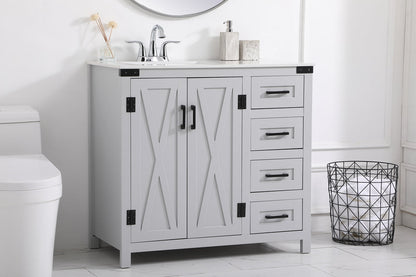 36 inch bathroom vanity in Grey