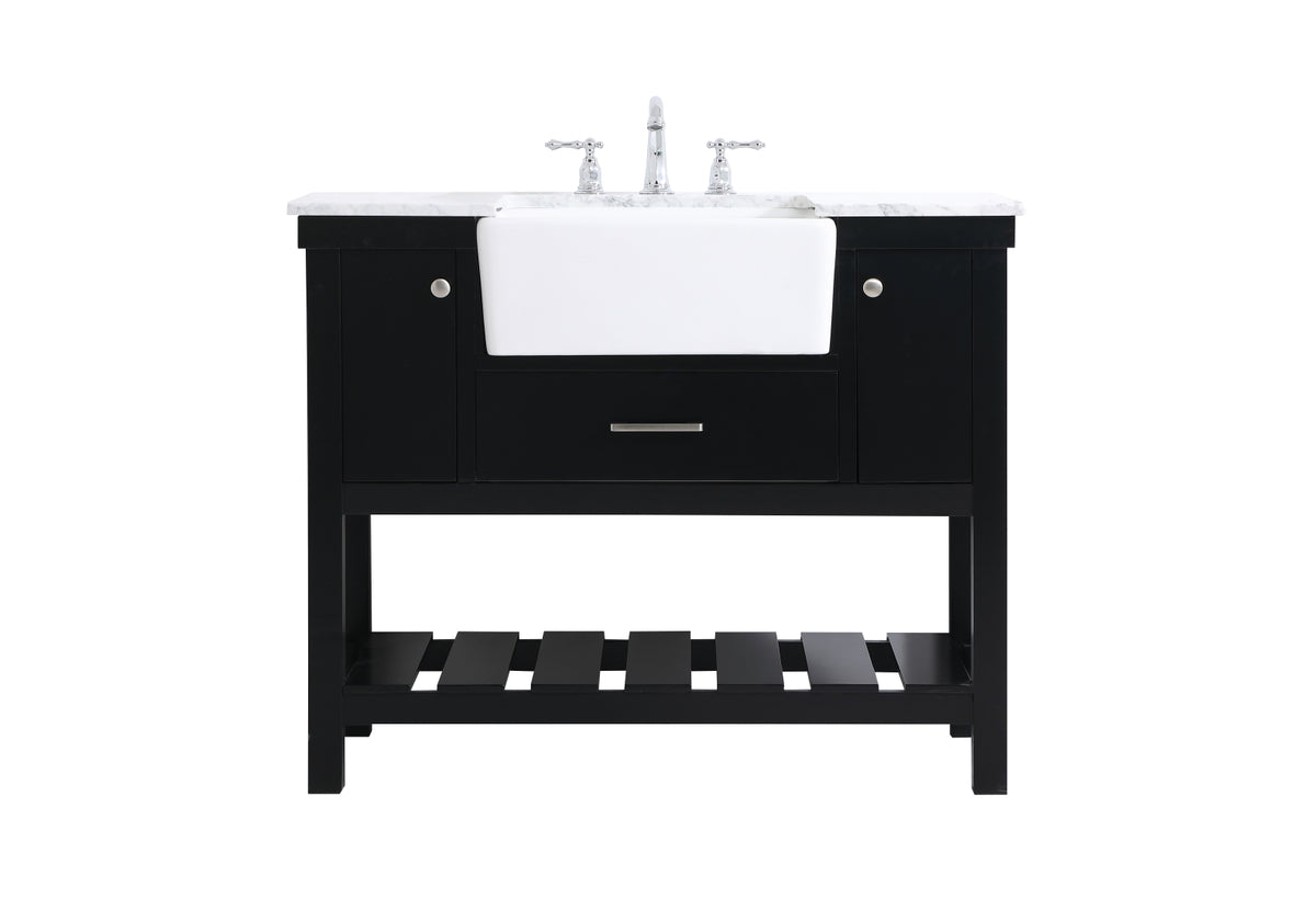 42 inch Single bathroom vanity in black