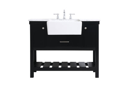 42 inch Single bathroom vanity in black