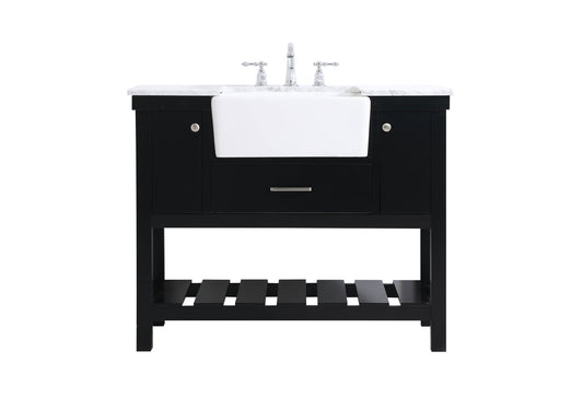 42 inch Single bathroom vanity in black