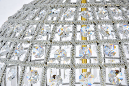 Olivia 3 light French Gold Pendant Clear Royal Cut Crystal