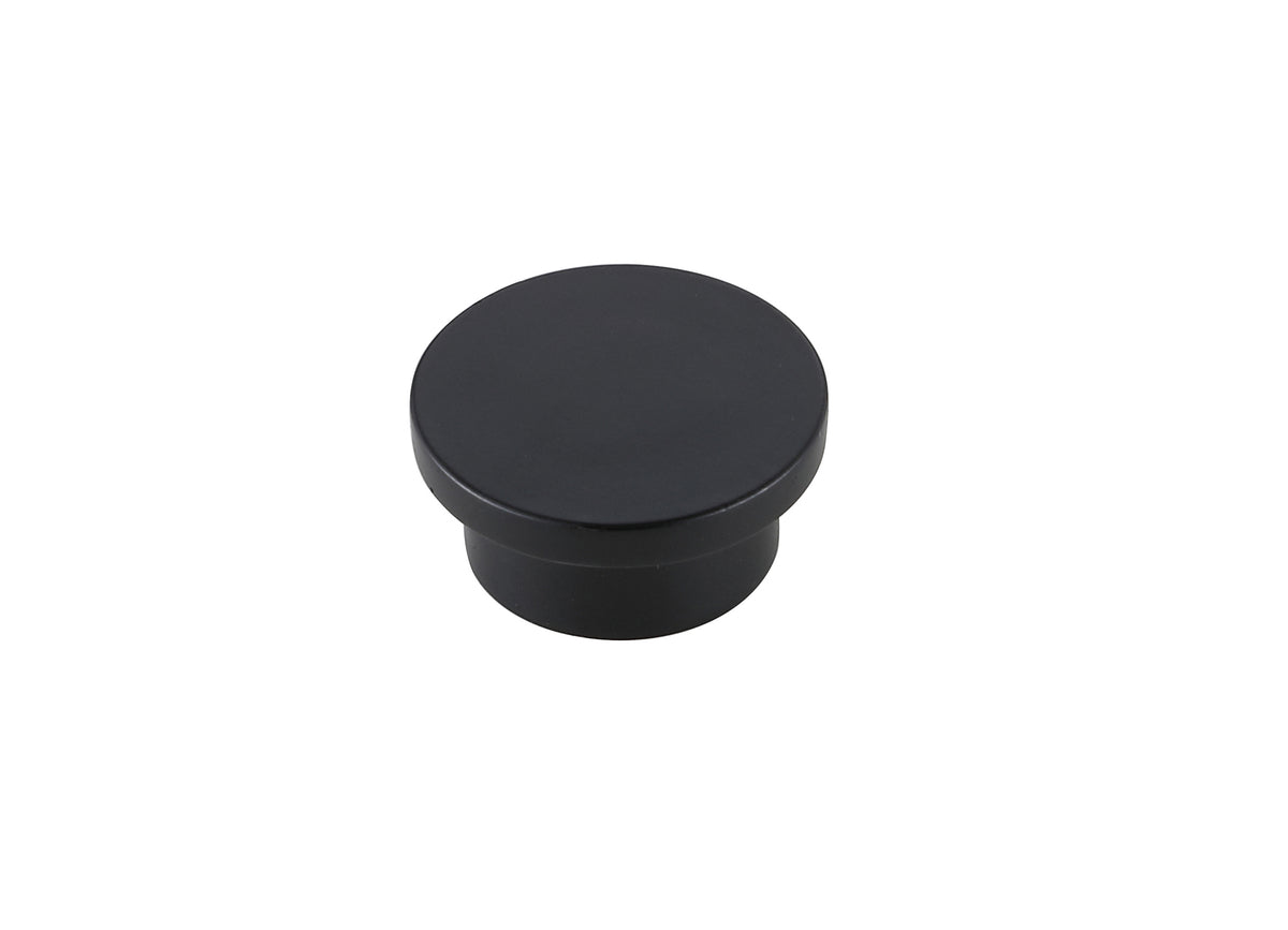 Trovon 1.6" Diameter Matte Black Oversize Round Knob Multipack (Set of 10)
