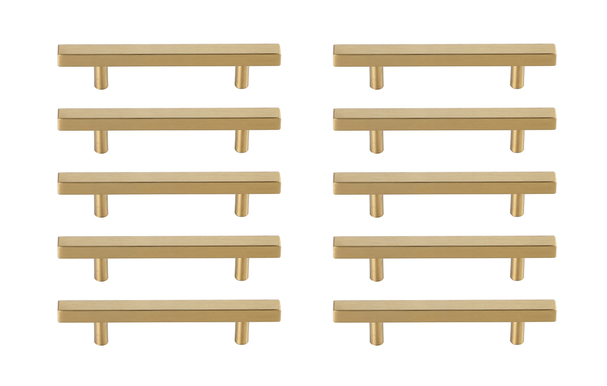 Dior 4" Center to Center Brass Bar Pull Multipack (set of 10)