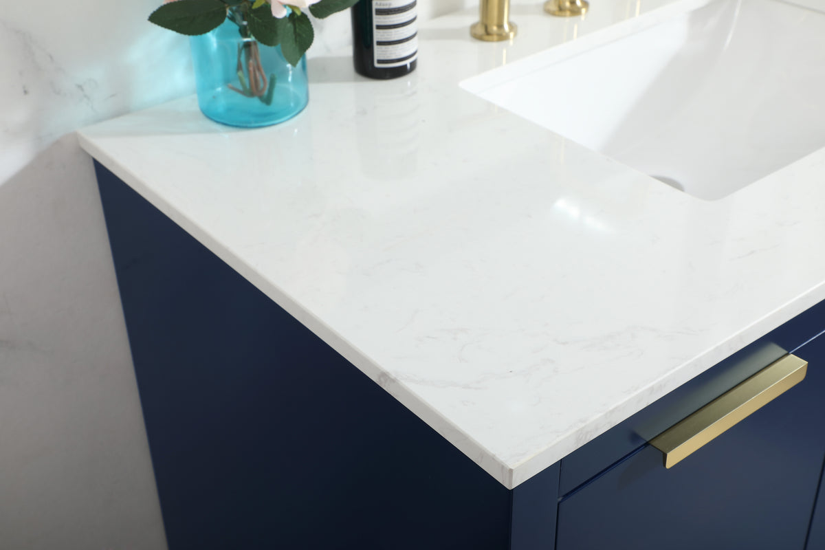 42 inch Single bathroom vanity in blue