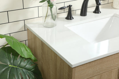 30 inch Single bathroom vanity in mango wood