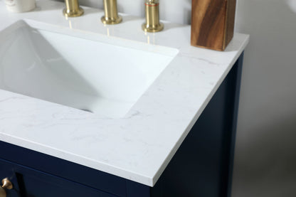 24 inch Single bathroom vanity in blue