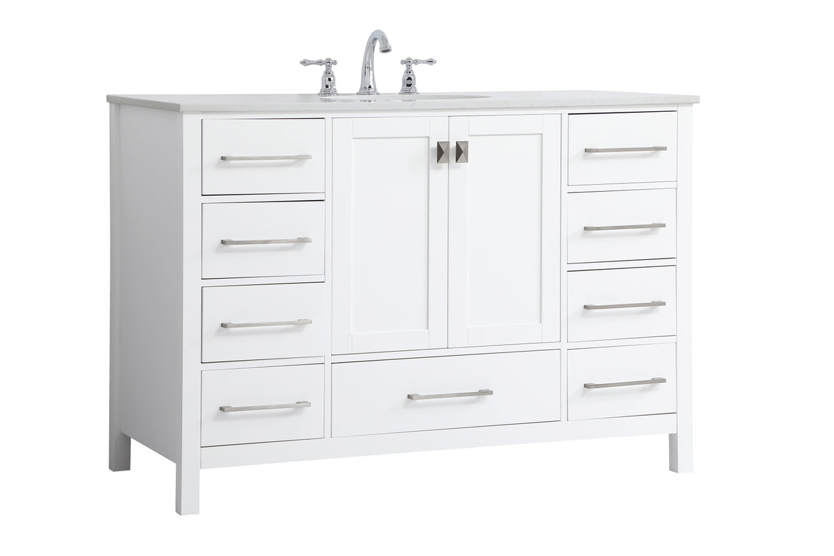 48 inch Single Bathroom Vanity in White