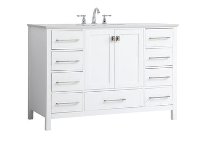 48 inch Single Bathroom Vanity in White
