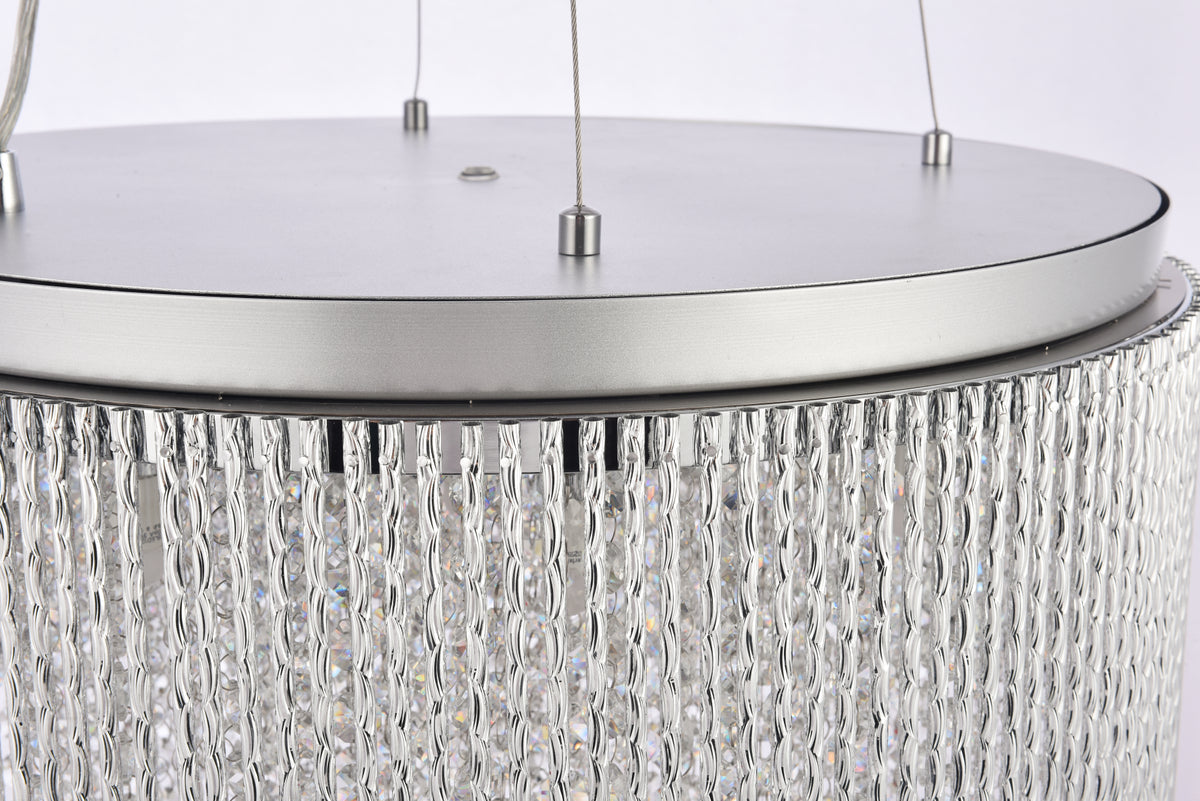 Influx 12 light Chrome Pendant Clear Royal Cut Crystal