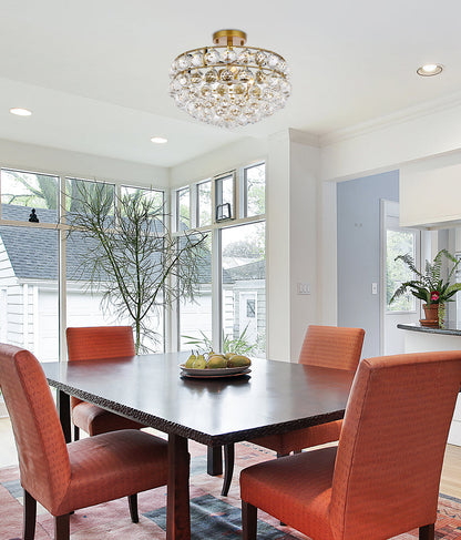 Savannah 16 inch flush mount in brass