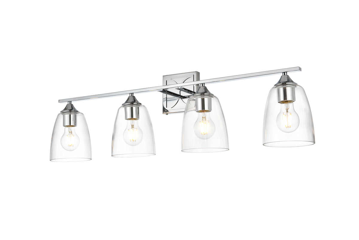 Harris 4 light Chrome and Clear Bath Sconce