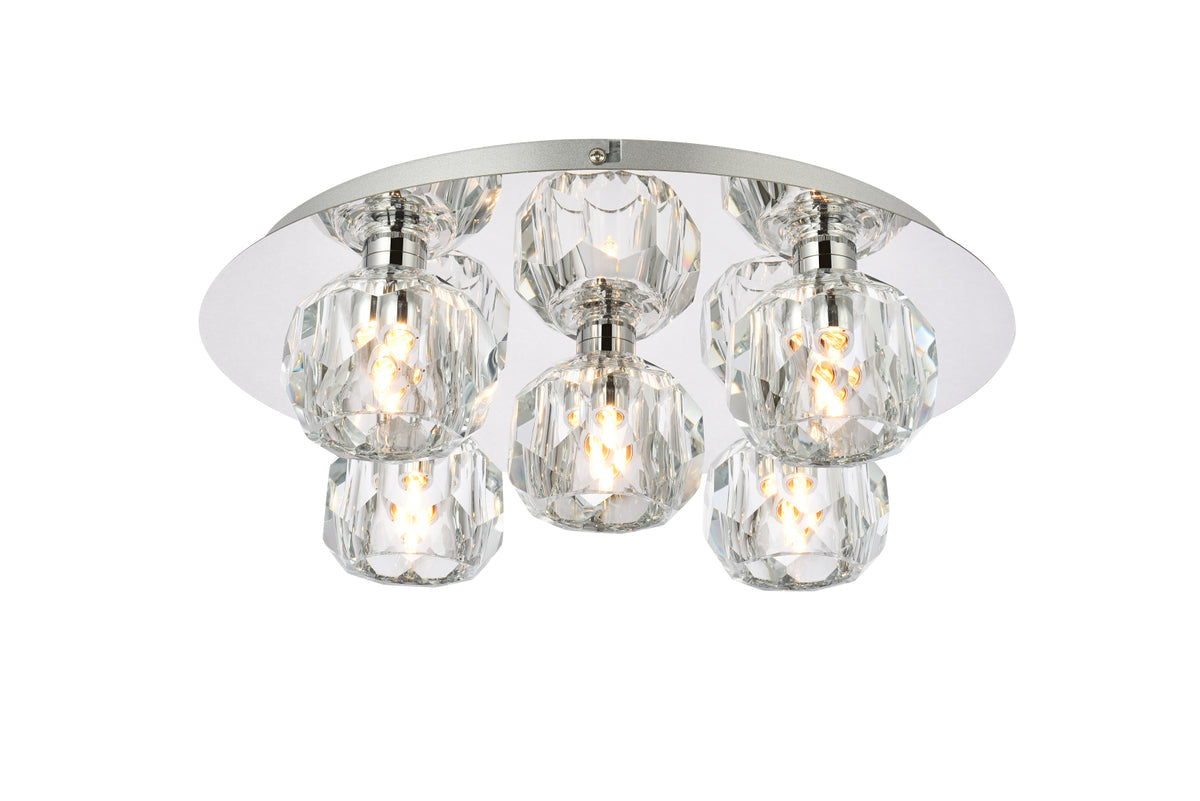 Graham 5 Light Ceiling Lamp in Chrome