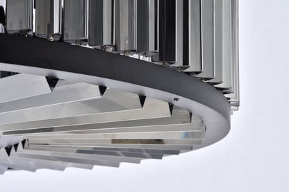 Chelsea 10 light Matte Black Chandelier Silver Shade (Grey) Royal Cut Crystal