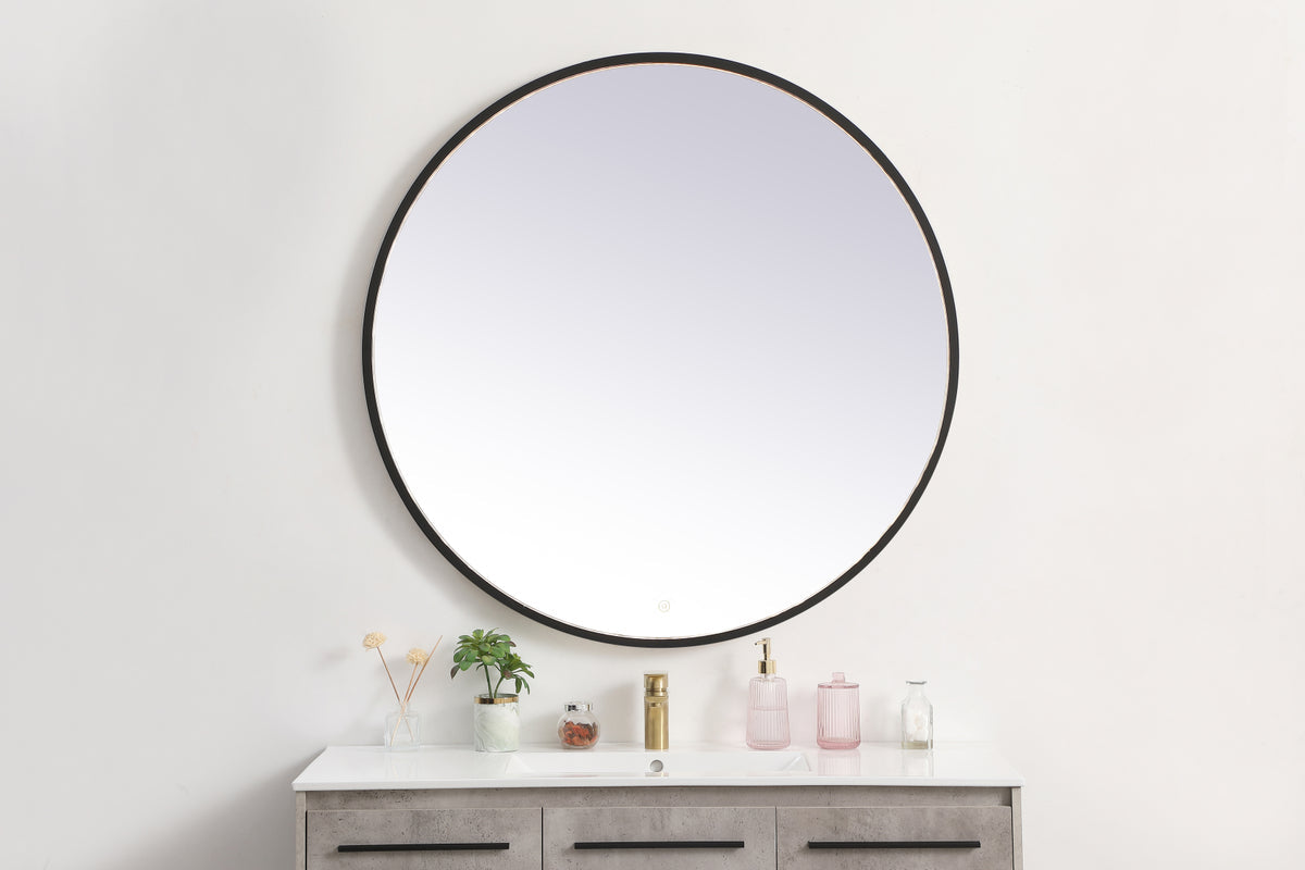 Pier 42 inch LED mirror with adjustable color temperature 3000K/4200K/6400K in black