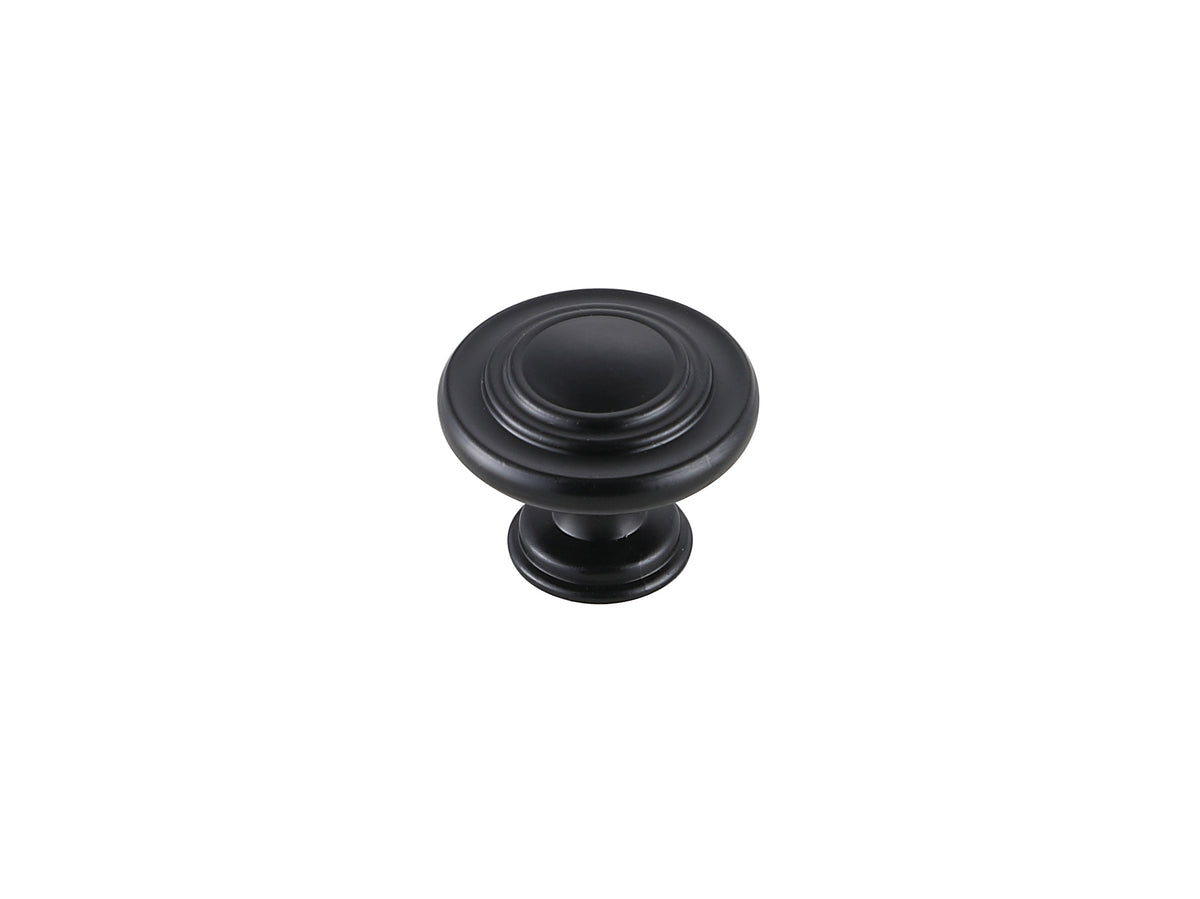 Minu 1.3" Diameter Matte Black Mushroom Knob Multipack (Set of 10)