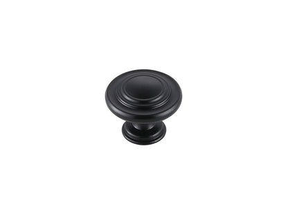 Minu 1.3" Diameter Matte Black Mushroom Knob Multipack (Set of 10)