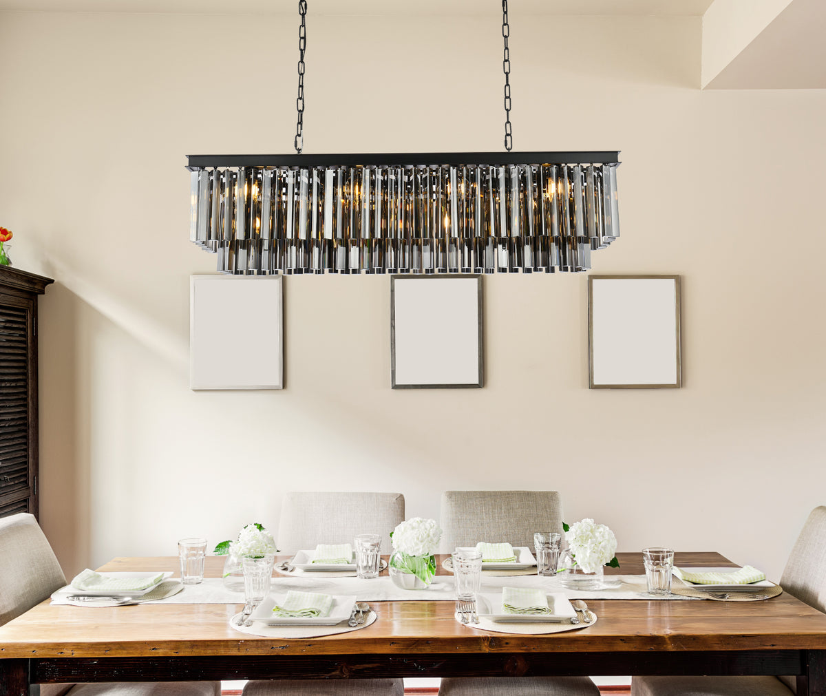 Sydney 12 light Matte Black Chandelier Silver Shade (Grey) Royal Cut Crystal