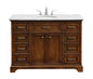 48 In. Single Bathroom Vanity Set In Teak