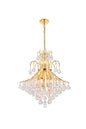Toureg 15 light Gold Chandelier Clear Royal Cut Crystal