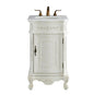 21 inch Single Bathroom vanity in Antique White with ivory white engineered marble