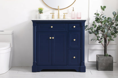 36 inch Single bathroom vanity in  Blue