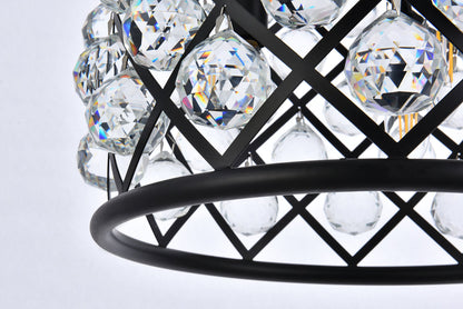 Madison 4 light Matte Black Pendant Clear Royal Cut Crystal