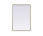 Metal Frame Rectangle Mirror 24x36 Inch in Brass