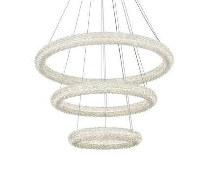 Bowen 32 inch Adjustable LED Chandelier in Satin Gold