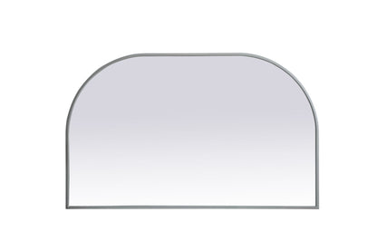 Metal Frame Arch Mirror 39x24 Inch in Silver