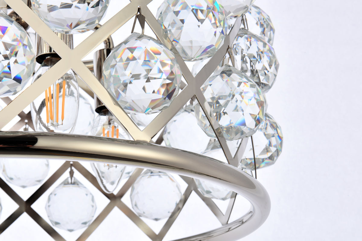 Madison 4 light polished Nickel Pendant Clear Royal Cut Crystal