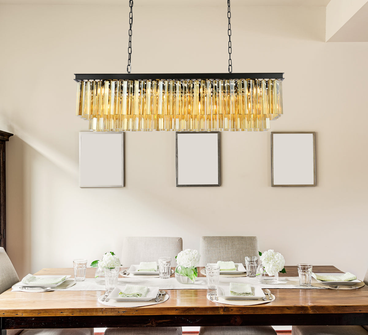 Sydney 12 light Matte Black Chandelier Golden Teak (Smoky) Royal Cut Crystal