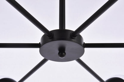 Briggs 36 inch pendant in black with clear shade