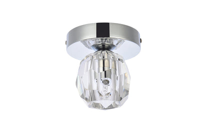 Eren 1 light chrome flush mount