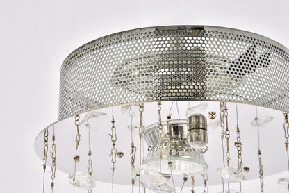 Galaxy 1 light Chrome Flush Mount Clear Royal Cut Crystal