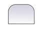 Metal Frame Arch Mirror 40x30 Inch in Black
