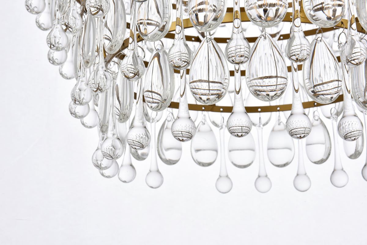 Nordic 5 lights brass pendant