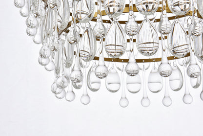 Nordic 5 lights brass pendant