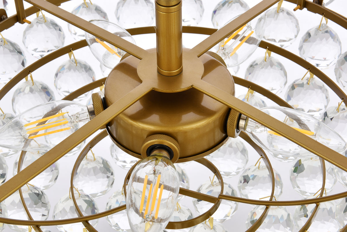 Emilia 20 inch pendant in brass