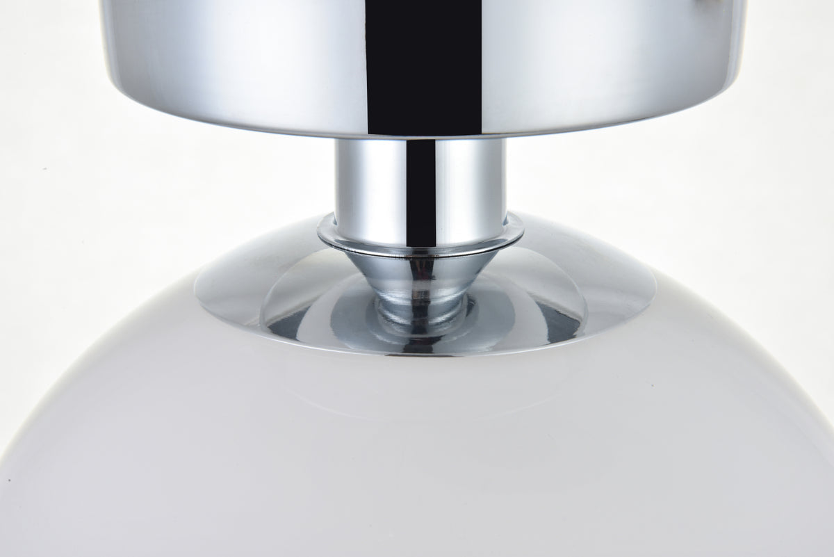 Baxter 1 Light Chrome Flush Mount With Frosted White Glass