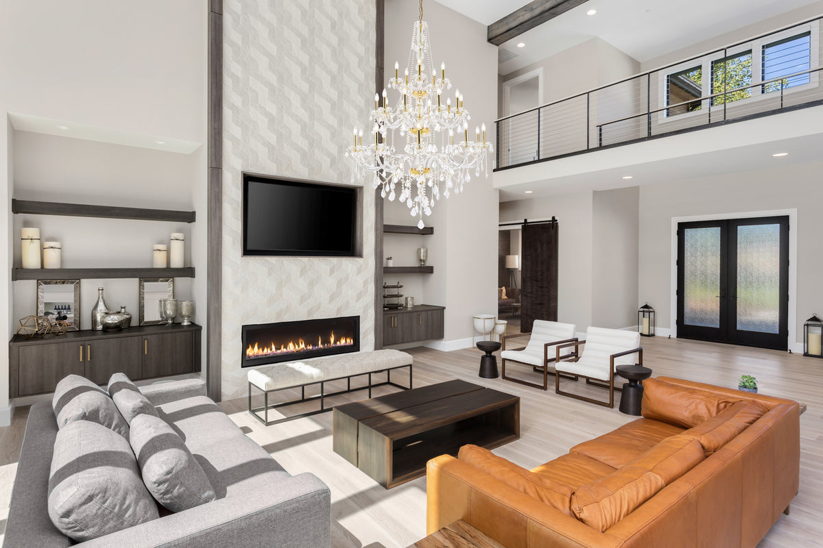 Verona 25 light Gold Chandelier Clear Royal Cut Crystal