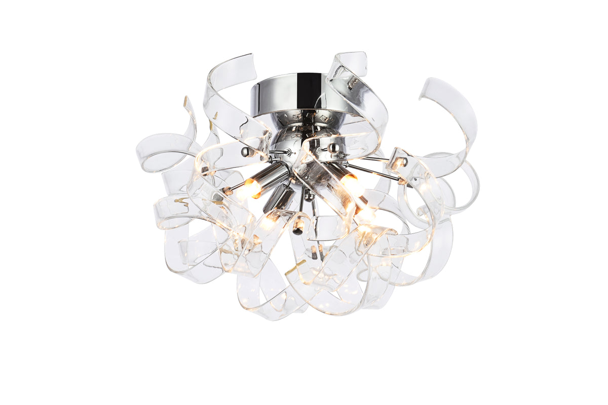 Ritz 4 Light Chrome Flush Mount, Wall Sconce