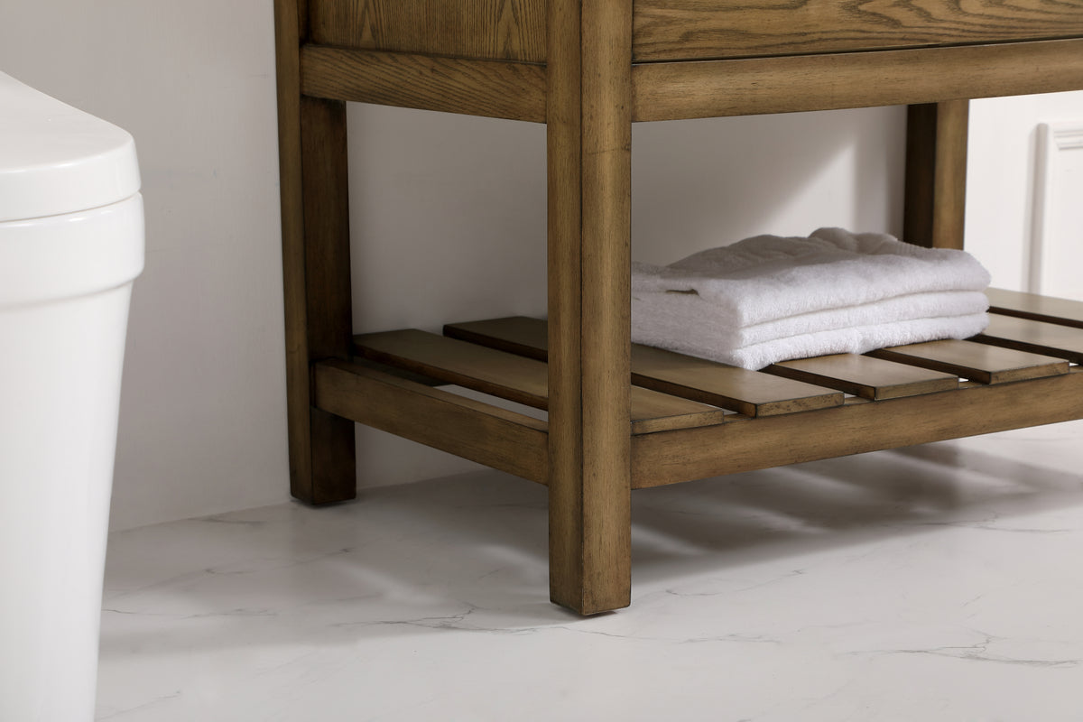 36 inch Single bathroom vanity in driftwood