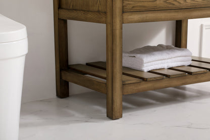 36 inch Single bathroom vanity in driftwood