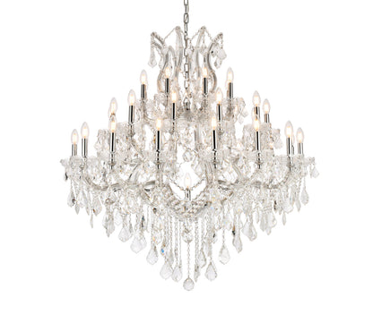 Maria Theresa 37 light Chrome Chandelier Clear Royal Cut Crystal