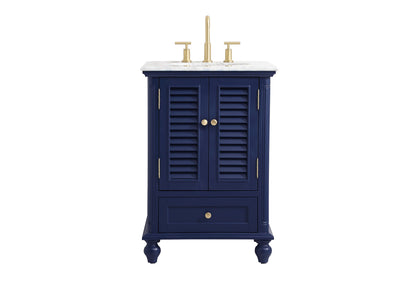 24 inch Single bathroom vanity in blue