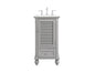 19 inch Single bathroom vanity in grey