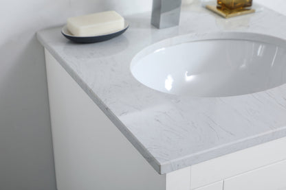 18 inch Single Bathroom Vanity in White