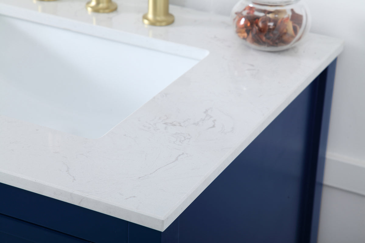 72 inch Double Bathroom Vanity in Blue